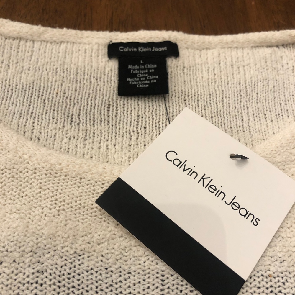 Calvin Klein Jeans Striped Splitback sweater - Picture 2 of 4